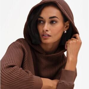 MATE the Label Organic Waffle Relaxed Hoodie Cinnamon XS Lounge Casual Cotton